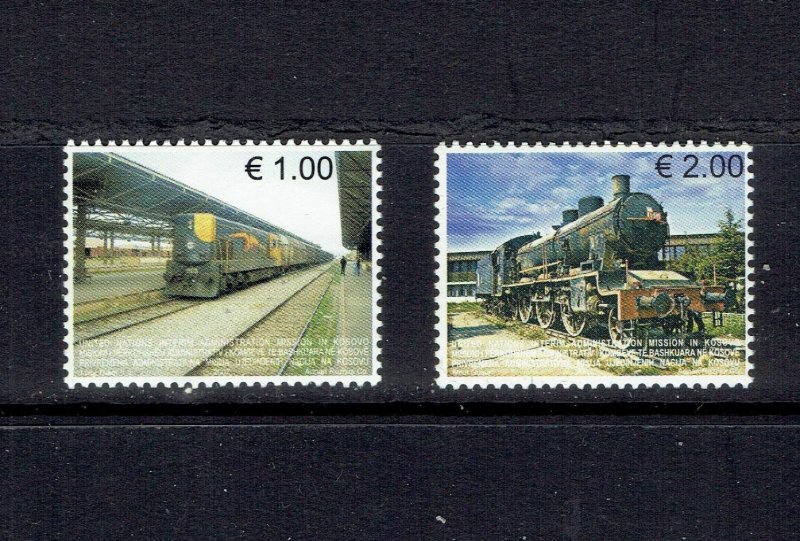 KOSOVO - 2007 LOCOMOTIVES - UN ADMINISTRATION - SCOTT 90 TO 91 - MNH