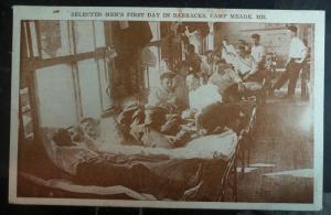 1917 Baltimore MD USA RPPC Postcard Cover Selected Men First Day Camp Meade