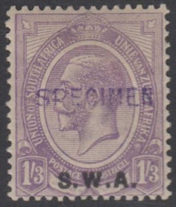 BC SOUTH WEST AFRICA 1927 Sc 94 SG 56s VIOLET HS SPECIMEN HINGED MINT GBP 75