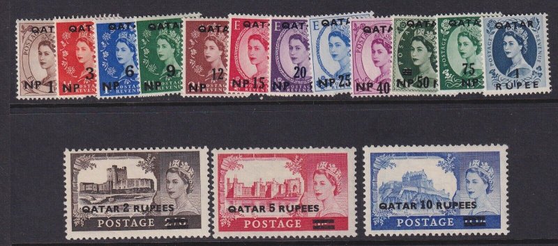 Qatar, Scott 1-15 (SG 1-15), mostly MLH