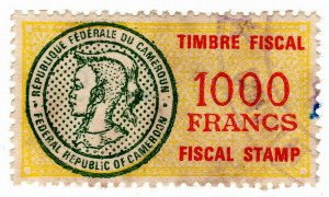 (I.B) Cameroon Revenue : Duty Stamp 1000Fr