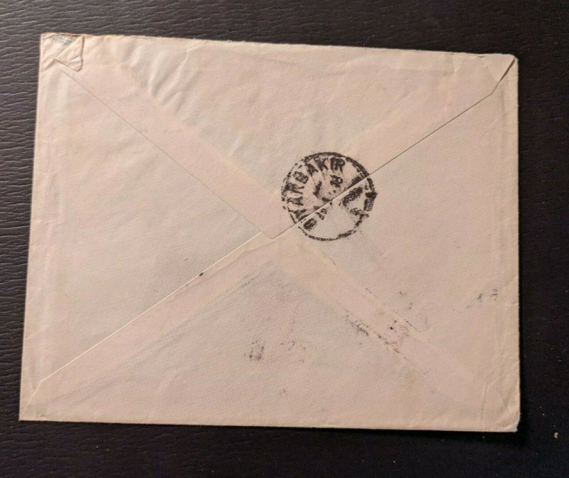 1948 Carsi Sivas Turkey Cover to Diyarbakır Turkey