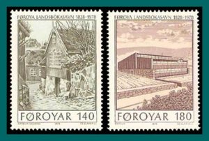 Faroe Islands 1978 National Library, MNH 39-40,SG38-SG39