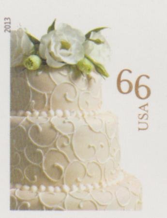 US 4735a Modern Imperf Wedding Cake Single