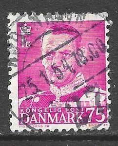 Denmark 314: 75o Frederik IX, used, F-VF