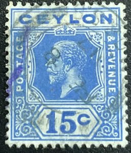 Ceylon #206 Used Single King Edward VII L23