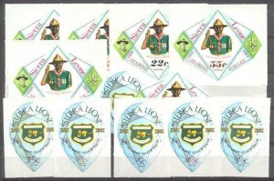 Sierra Leone 382-87/C100-05 MNH Scouts SCV123.50