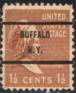 US Stamp #805x71 - Martha Washington - Presidential Issue 1938 w/ Precancel