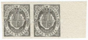 (I.B) Andorra Postal : Arms of The Republic 1Pta (die proof)