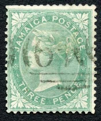 Jamaica SG3 3d Green Wmk Pineapple Cat 26 Pounds