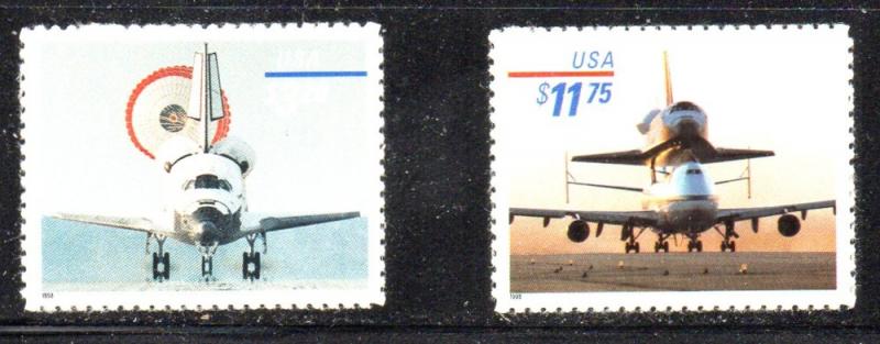 US Sc 3261-2 1998 PiggyBack Space Shuttle stamps mint NH