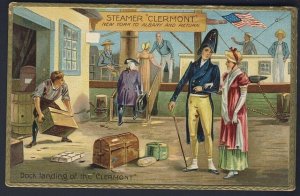 POSTAL HISTORY NAVAL - Steamer Clermont dock landing - New York to Albany