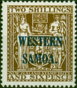 Western Samoa 1935 2s6d Deep Brown SG189 V.F MNH