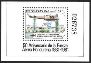 1983 Honduras Helicopter | Air Force Sheet #C714 VF-NH-