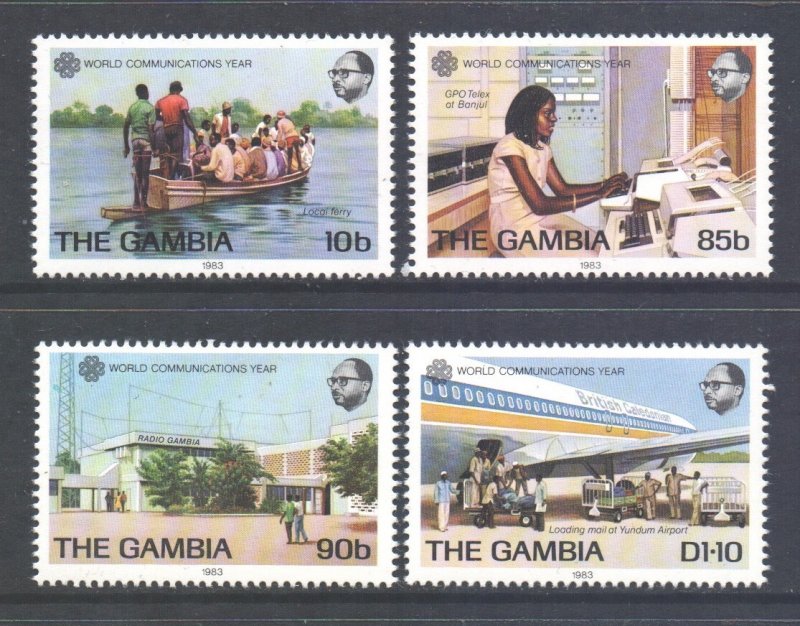 Gambia Scott 481/484 - SG514/517, 1983 Communication Year Set MNH**