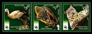 2007 Russia 1434-1437strip Fauna