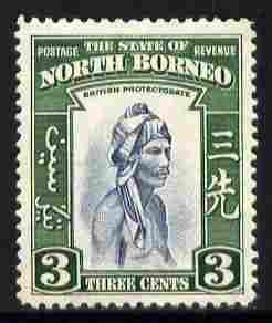 North Borneo 1939 Native 3c (from def set) unmounted mint...