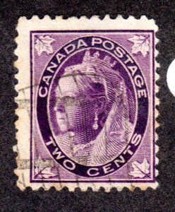 CANADA, Scott # 68, used, 2013 CAT = $ 2.25  Lot 200553 -01