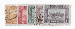 Turkey Sc #J92-J96  used dues VF