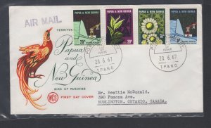 Papua New Guinea #241-44 (1967 Hydroelectricity set) addressed cachet FDC (#1)