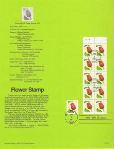 US SC#SP934 Flower Souvenir Page (#2524 + 2527a)
