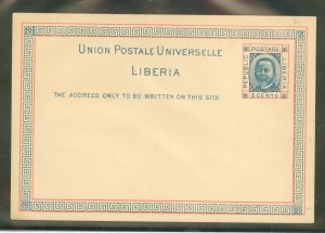 Liberia  1800's postal card