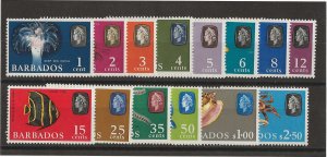 Barbados Sc #267-280 set of 14 OG VF