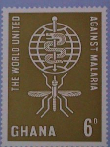 1962-GHANA-THE WHO DRIVE TO ERADICATE MALARIA MINT HING IMPERF: SOUVENIR SHEET