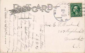 United States Hampshire West Campton 1923 4b-bar  1849-1957  PC.