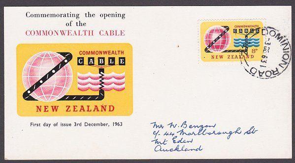 NEW ZEALAND 1963 Cable FIRST DAY CARD......................................87399