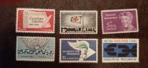 US Scott # 1230-1241; 12 Mint stamps of 1963; MNH, og, F/VF centering