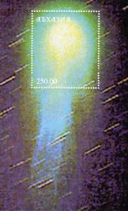 Abkhazia 1998 SPACE Halley's Comet s/s Perforated Mint (NH)