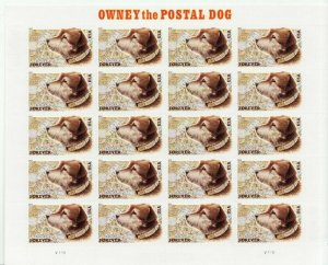 Owney The Postal Dog Sheet of 20 - Stamps Scott 4547