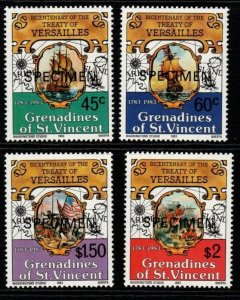 GRENADINES OF ST.VINCENT SG246/9s 1983 BICENTENARY OF TREATY OF VERSAILLES MNH