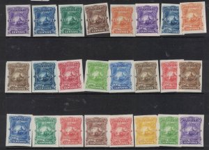 El Salvador 1891 Plate Proofs Lot of 27 NGAI (6frw)