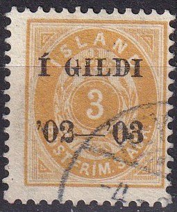 Iceland #49   F-VF Used   CV $525.00  (Z8735)