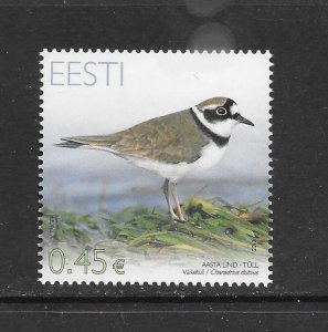 BIRDS - ESTONIA 701 RINGED PLOVER  MNH