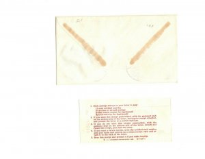 1955 Certified Mail # FA1 First Day Cover With Original Receipt D.C. Cancel