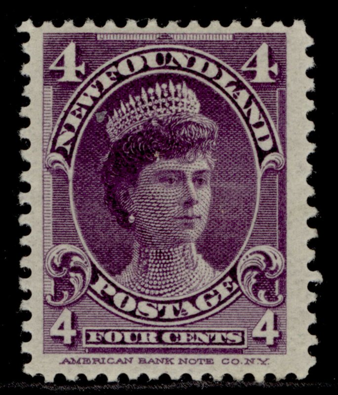 CANADA - Newfoundland QV SG89, 4c violet, M MINT. Cat £35. 