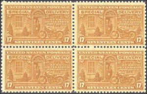 E18 Mint,OG,NH... Block of 4... SCV $14.00