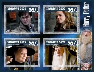 Stamps. Cinema. Harry Potter  2022 year 1+1 sheets perforated  Tanzania