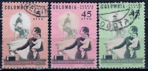 Colombia; 1963-1964: Sc. # C448-C450: Used Cpl. Set
