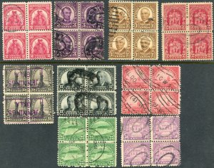 U.S.  Oldies Used Blocks of 4