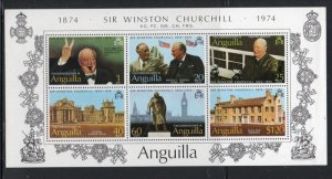 Anguilla Sc 198a 1974  Churchill stamp sheet stamp mint NH