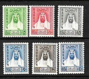 BAHRAIN  1961   SHAIK  SET 6   MNH      SG L7/12