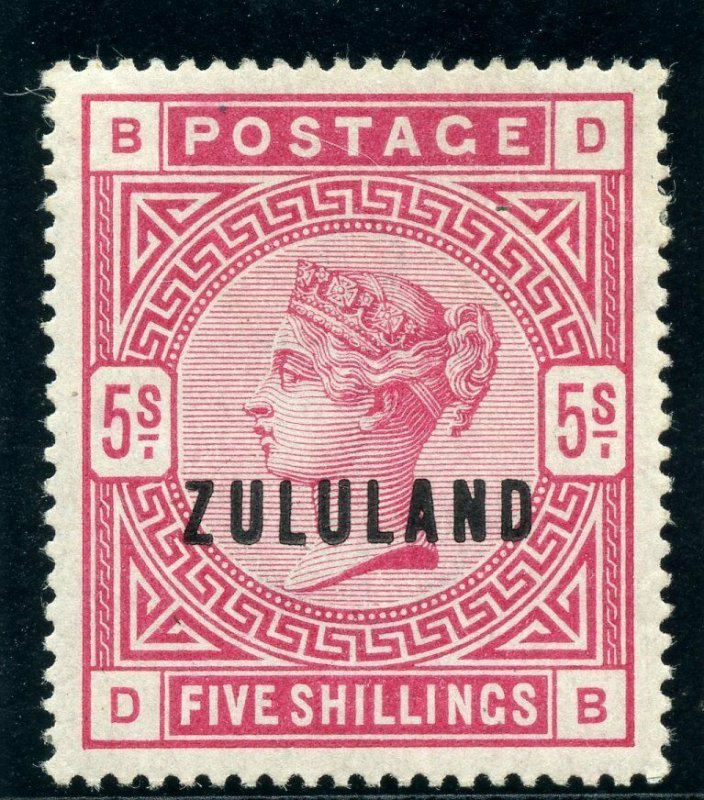 Zululand 1892 QV 5s rose MLH. SG 11. Sc 11.