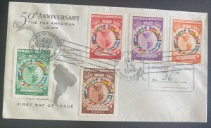 1940 Trujillo Dominican Rep First Day Cover 50th Anniversary Pan American Union