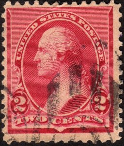 1890, US 2c, George Washington, Used, Sc 219D