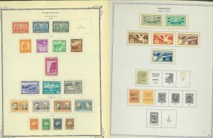 Paraguay 1907-1945 M & U on a MIx of Remaindered Pages. Mpstly Airmails.