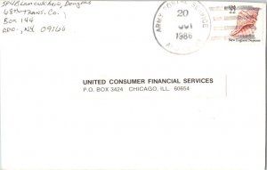 United States A.P.O.'s 22c England Neptune Seashells 1986 Army Postal Service...